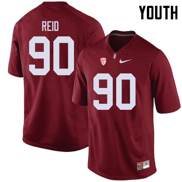 Youth #90 Gabe Reid Stanford Cardinal College Football Jerseys Sale-Cardinal